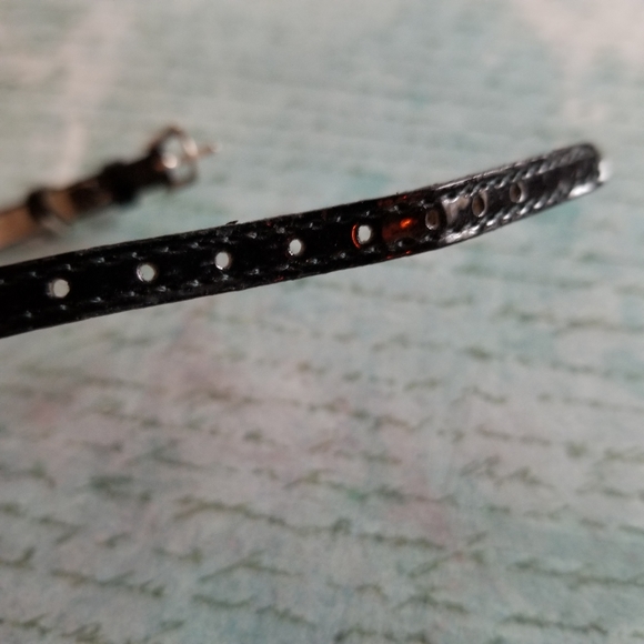 Relisted -Dee name bracelet moon star silver tone black strap buckle - Picture 10 of 15